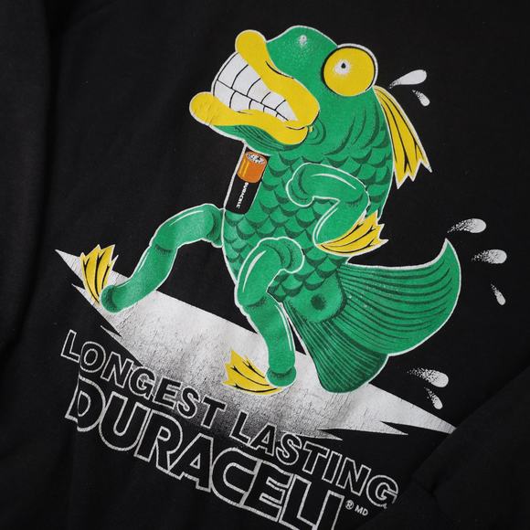 Vintage Duracell "Longest Lasting" Fish Graphic Sweatshirt - Picture 4 of 7
